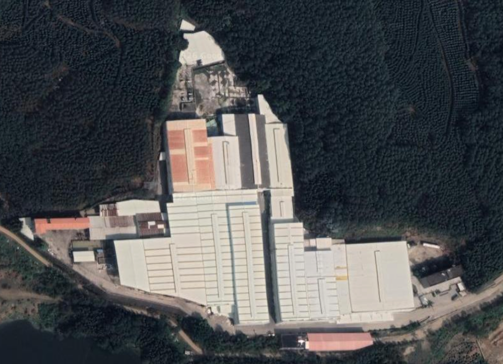 Factory aerial view